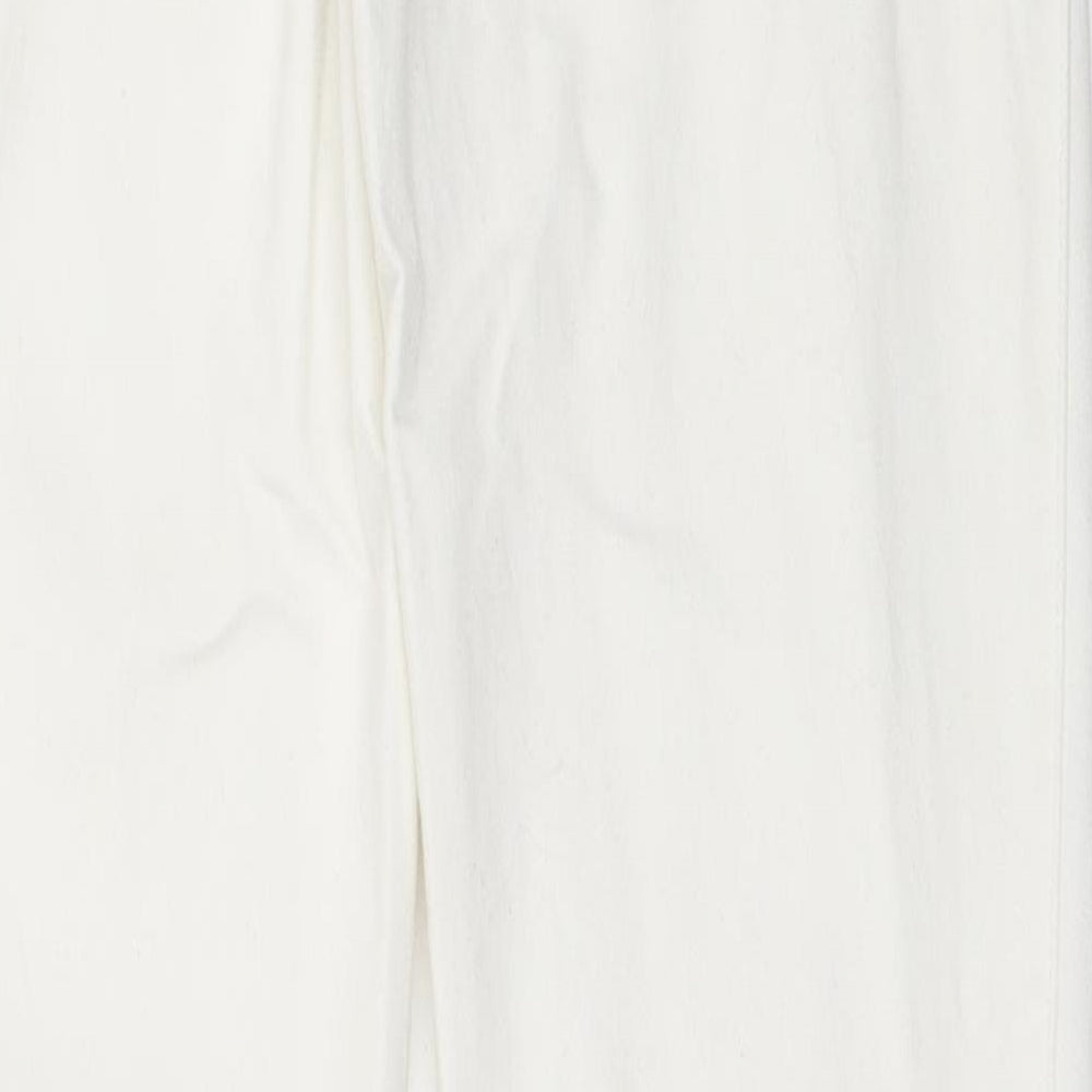 Womens UK Size XS Pieces Regular Fit Skinny Ivory Jeans