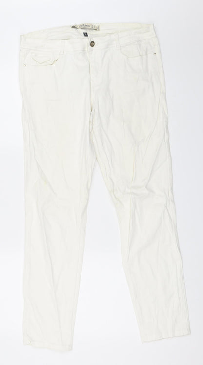 Zara Womens Ivory   Straight Jeans Size 44 L29 in