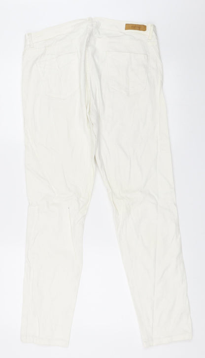 Zara Womens Ivory   Straight Jeans Size 44 L29 in