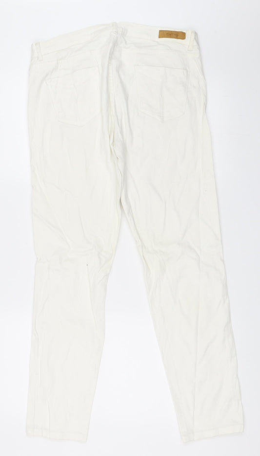 Zara Womens Ivory   Straight Jeans Size 44 L29 in
