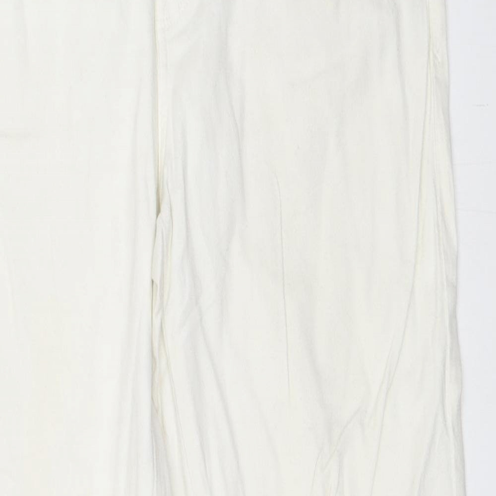 Zara Womens Ivory   Straight Jeans Size 44 L29 in