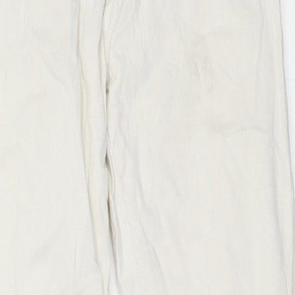 Womens UK Size 34 Preworn Regular Fit Skinny Ivory Jeans