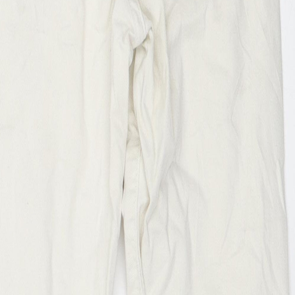 Womens UK Size 34 Preworn Regular Fit Skinny Ivory Jeans