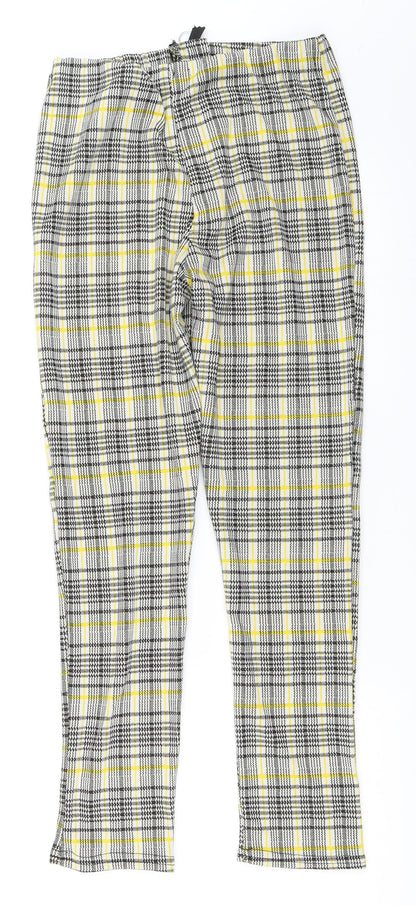 Missi London Womens Yellow   Capri Trousers Size 10 L25 in