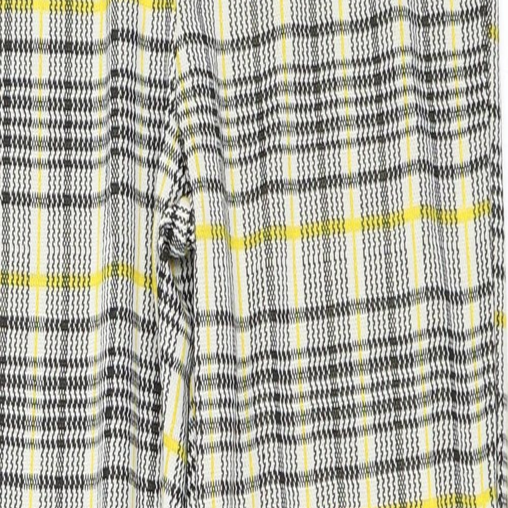 Missi London Womens Yellow   Capri Trousers Size 10 L25 in