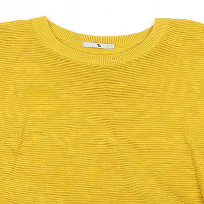 Tu Womens Yellow   Pullover Jumper Size 12
