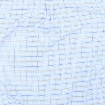Mens UK Size L EWM Blue  Button-Up Short Sleeve Casual Shirt