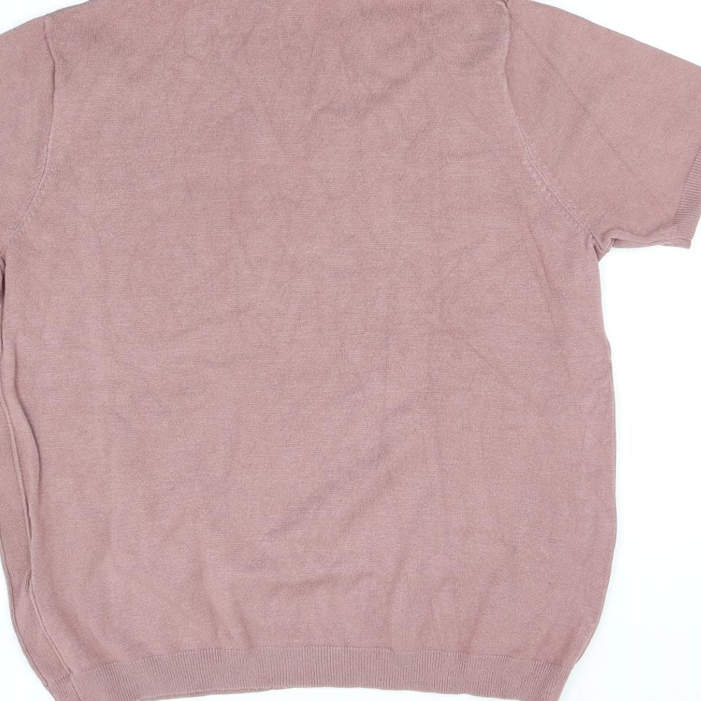 Womens UK Size L River Island Pink Basic Polo