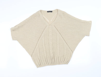 DREAM Womens Beige   Cardigan Jumper Size M