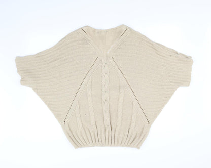 DREAM Womens Beige   Cardigan Jumper Size M
