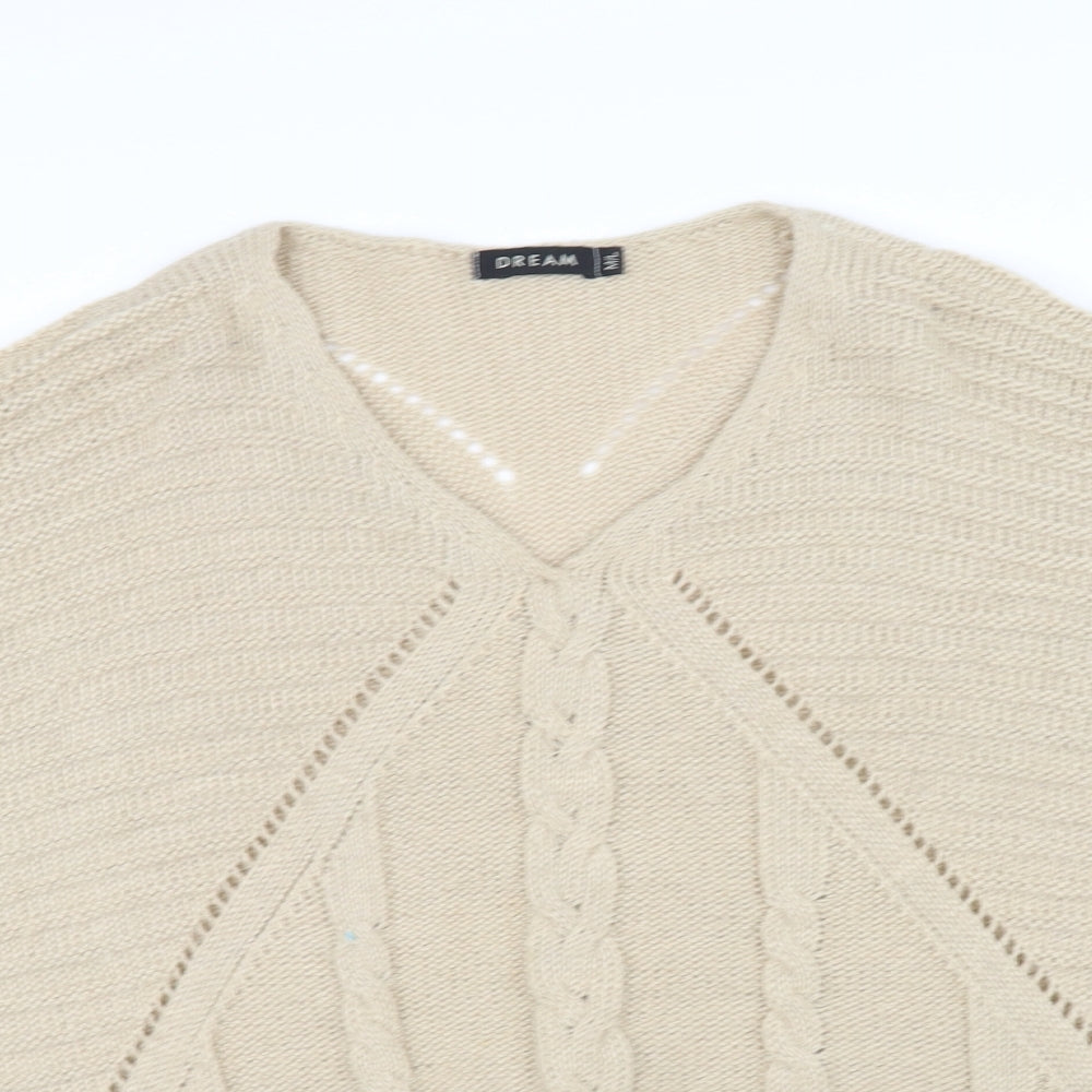 DREAM Womens Beige   Cardigan Jumper Size M
