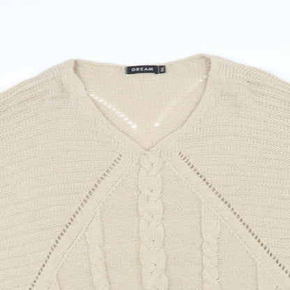 DREAM Womens Beige   Cardigan Jumper Size M