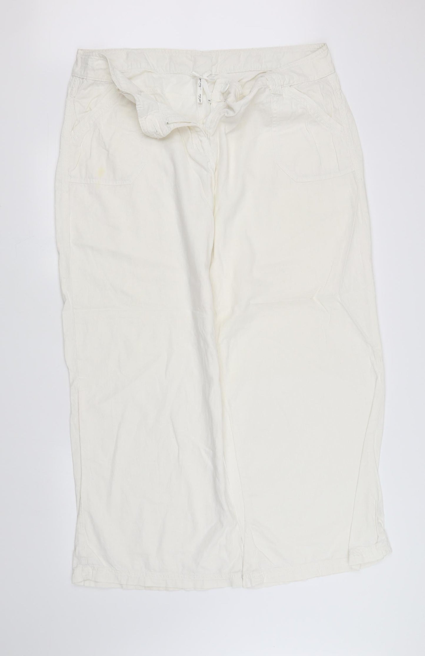Womens UK Size 20 pre worn Regular Fit  White Trousers