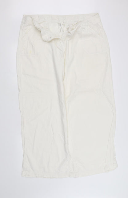 Womens UK Size 20 pre worn Regular Fit  White Trousers
