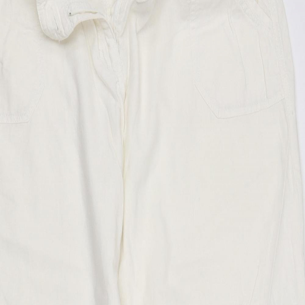 Womens UK Size 20 pre worn Regular Fit  White Trousers