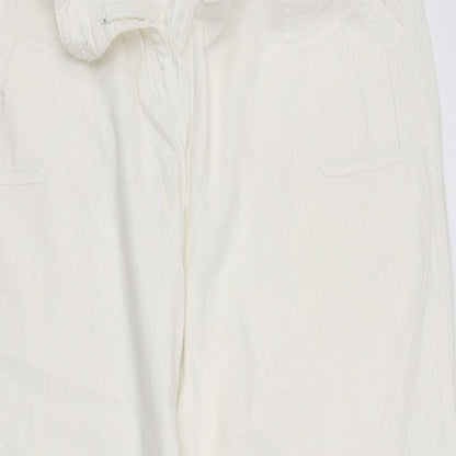 Womens UK Size 20 pre worn Regular Fit  White Trousers