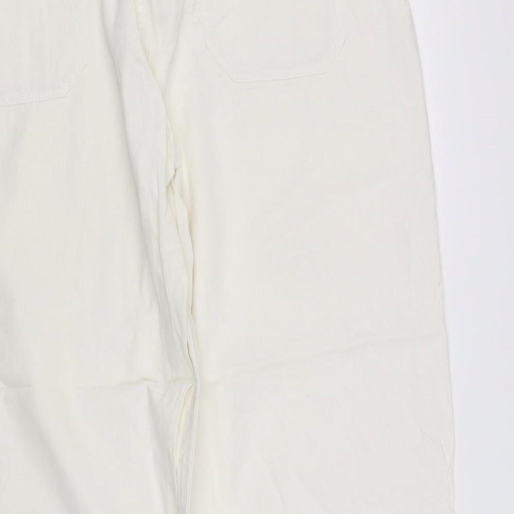 Womens UK Size 20 pre worn Regular Fit  White Trousers