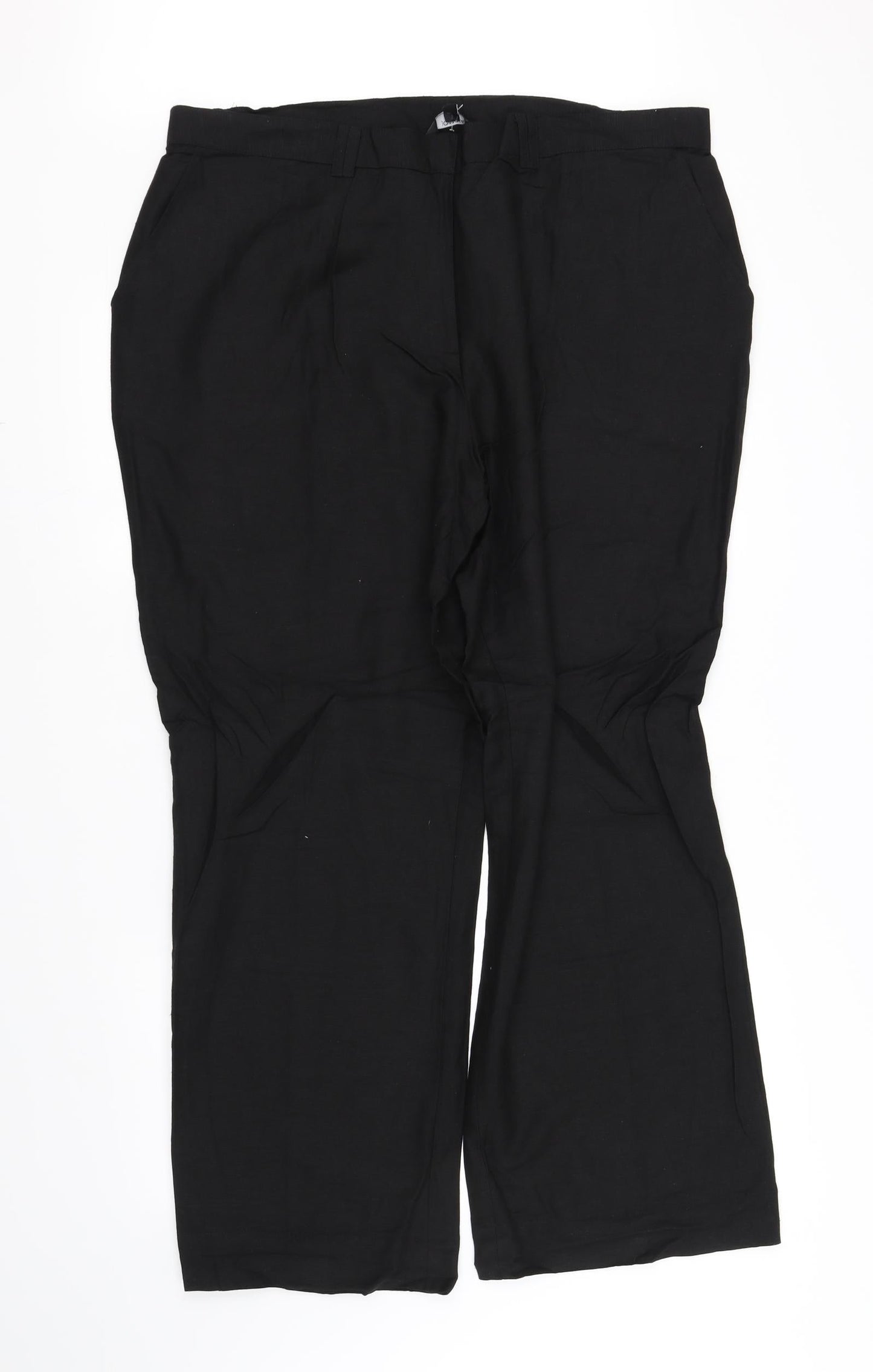 Womens UK Size L pre worn Regular Fit  Black Trousers