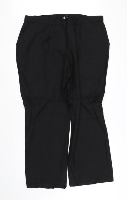 Womens UK Size L pre worn Regular Fit  Black Trousers