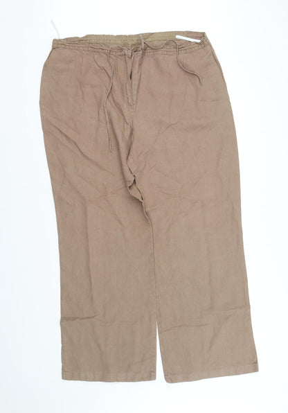 Womens UK Size XL pre worn Regular Fit  Beige Trousers