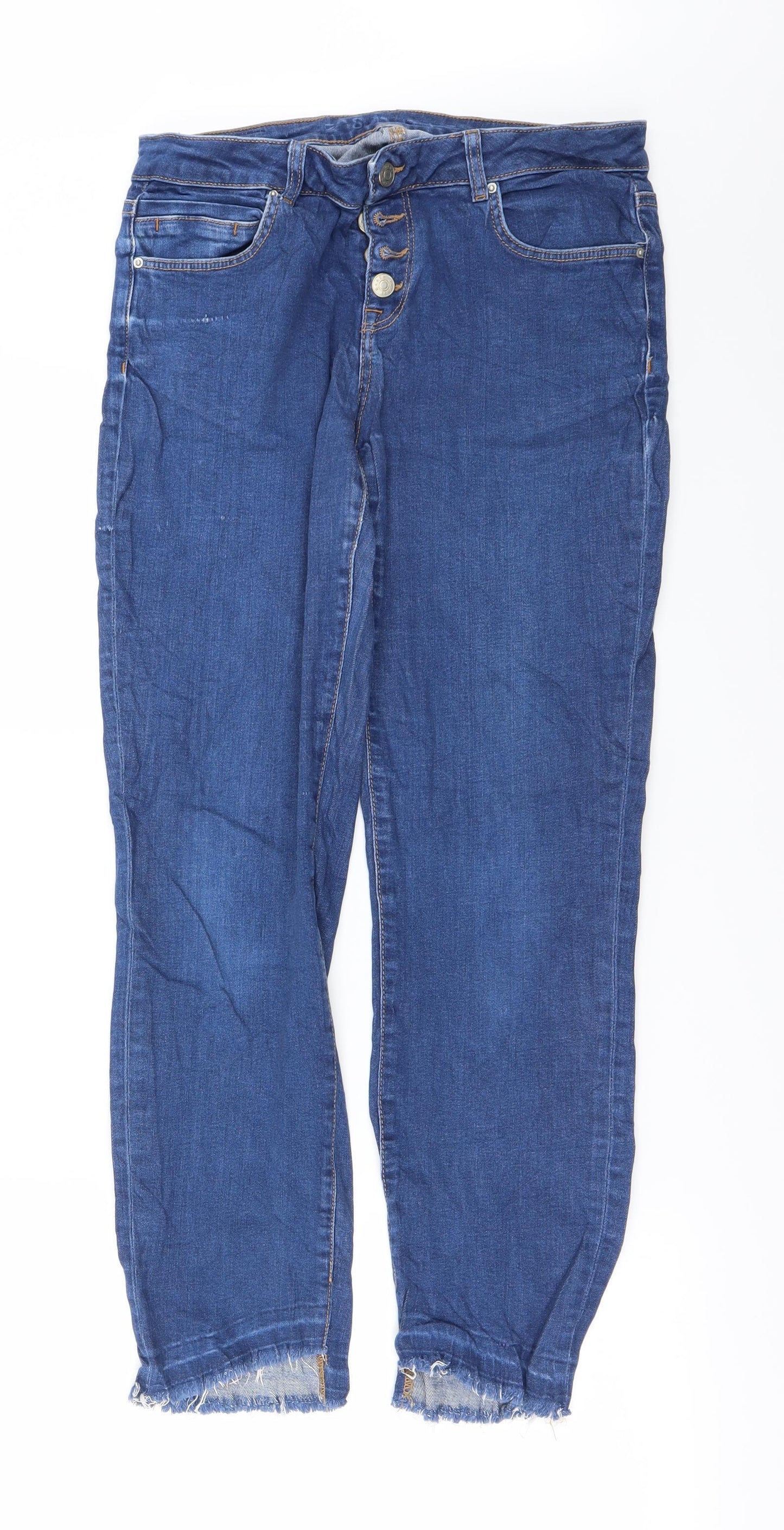 Womens UK Size 28 in Preworn Regular Fit Straight Blue Jeans