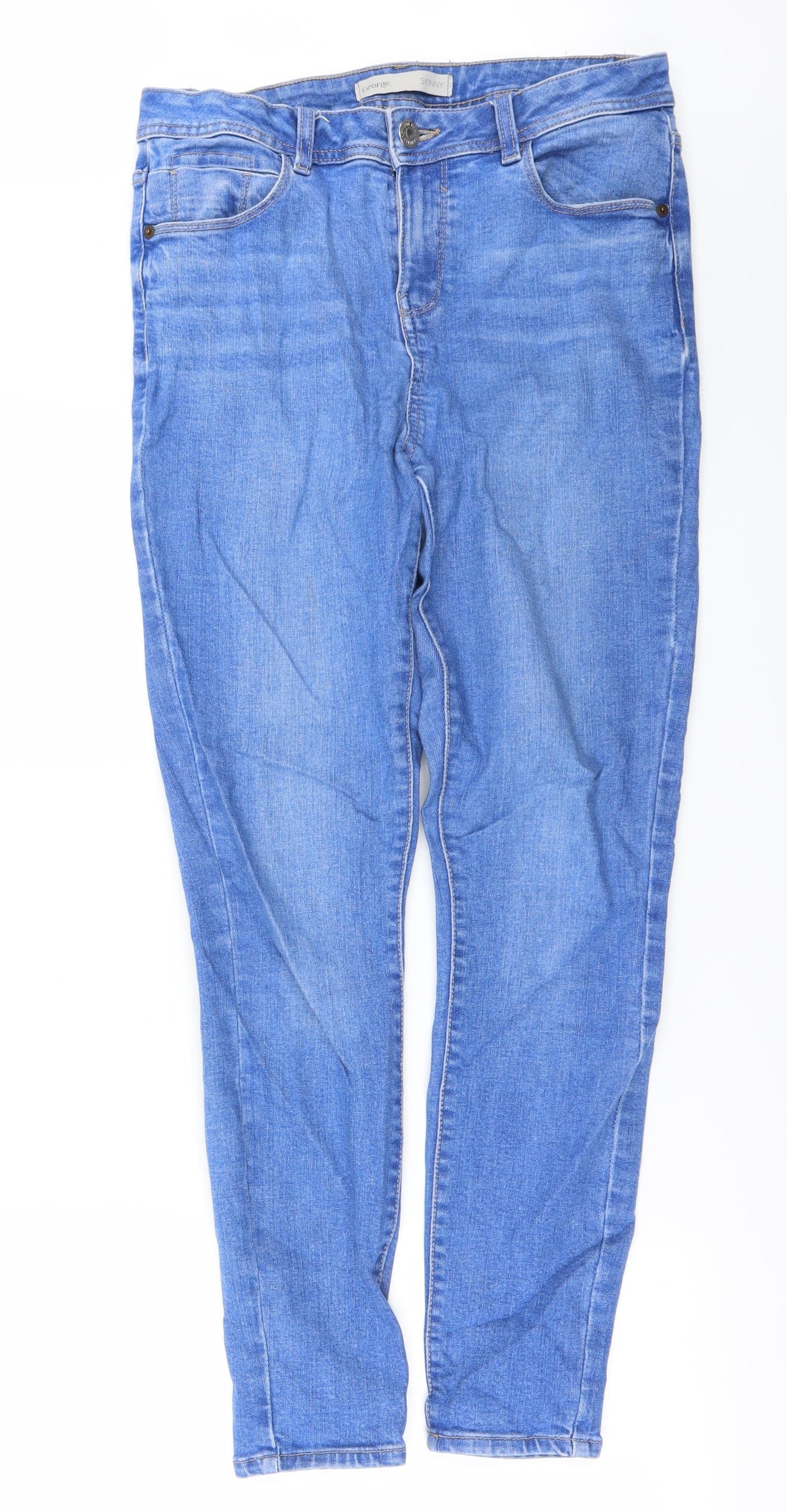 George Womens Blue   Skinny Jeans Size 12 L26 in