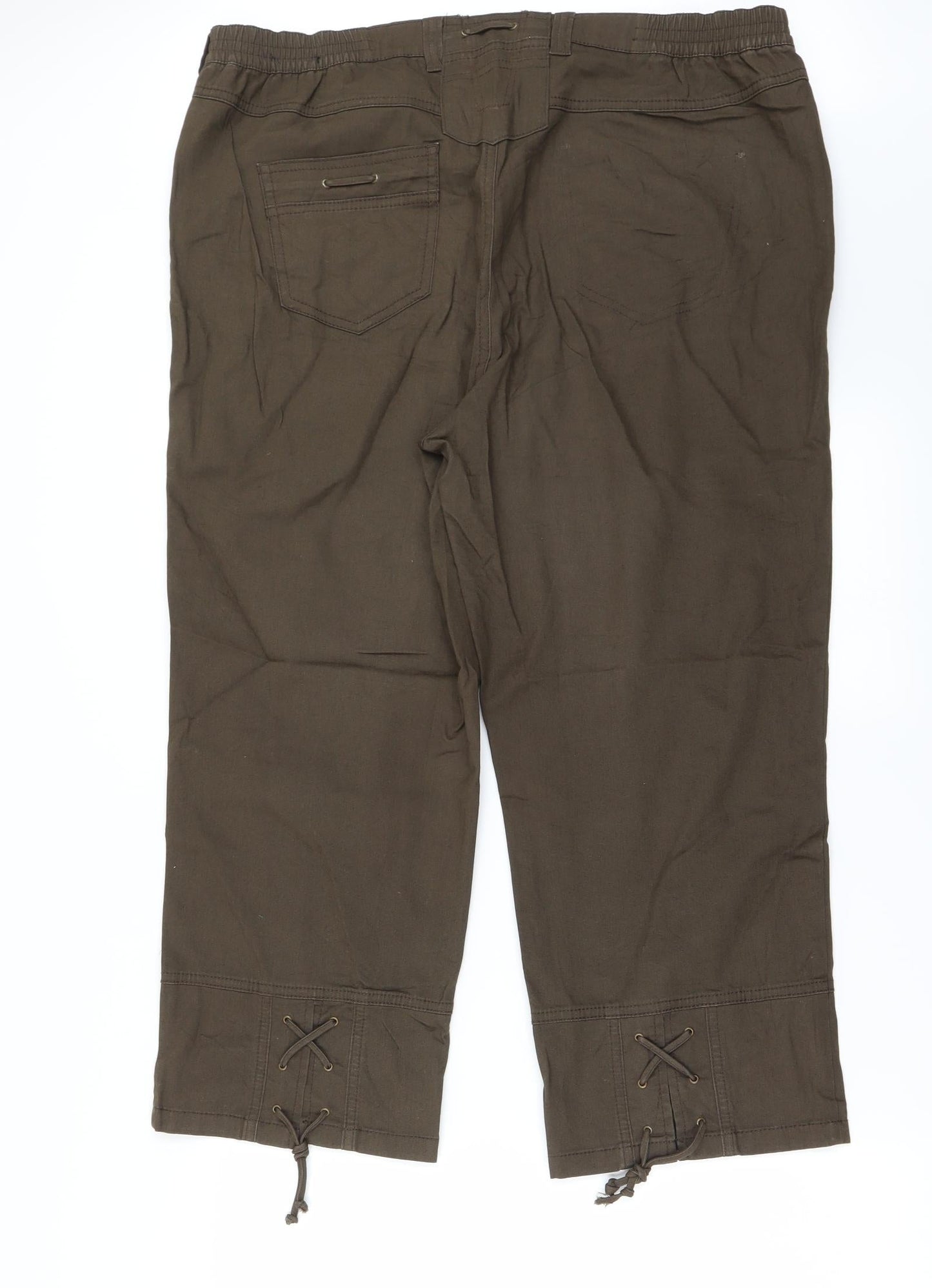 Womens UK Size 38 in Preworn Regular Fit  Brown Trousers