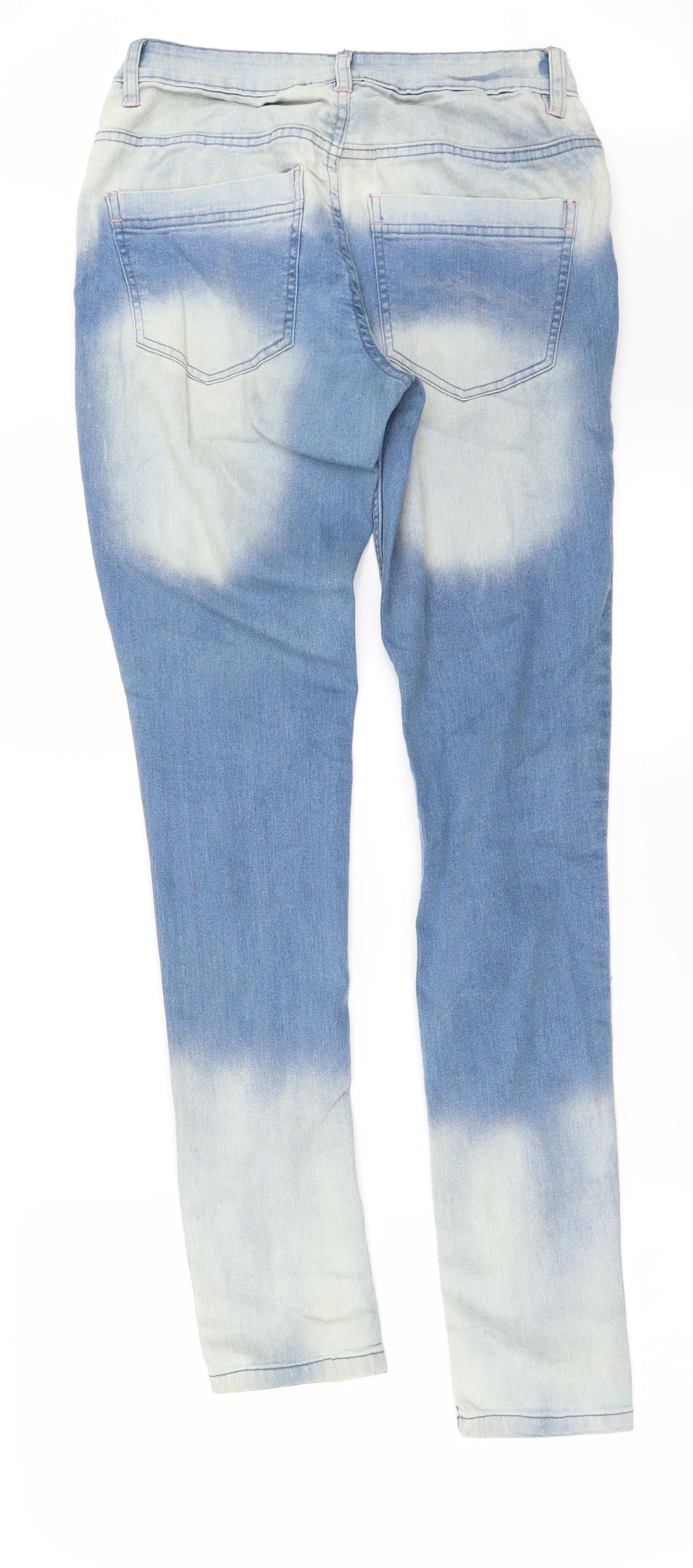 Womens UK Size 26 in Up Fashion Relaxed Fit Straight Blue Jeans