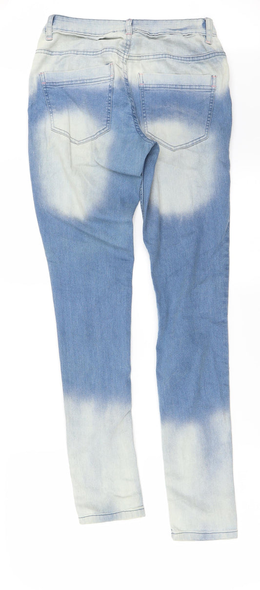 Womens UK Size 26 in Up Fashion Relaxed Fit Straight Blue Jeans