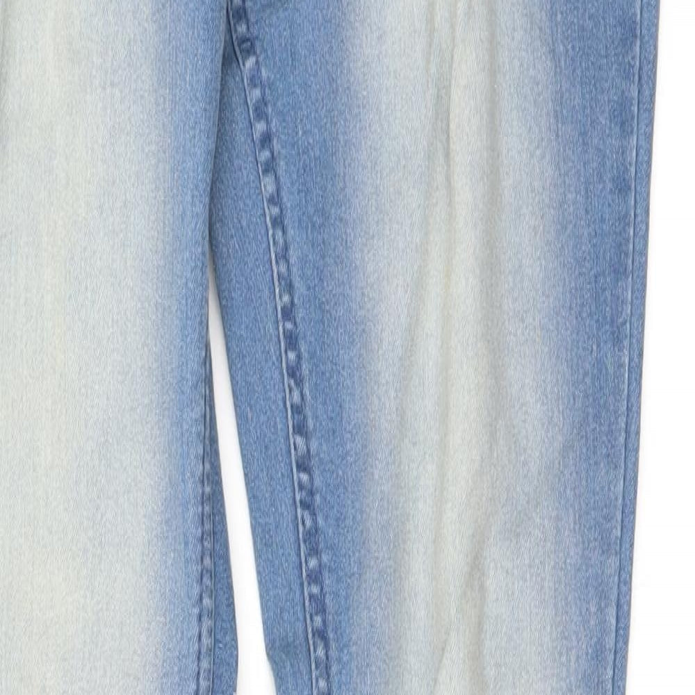 Womens UK Size 26 in Up Fashion Relaxed Fit Straight Blue Jeans