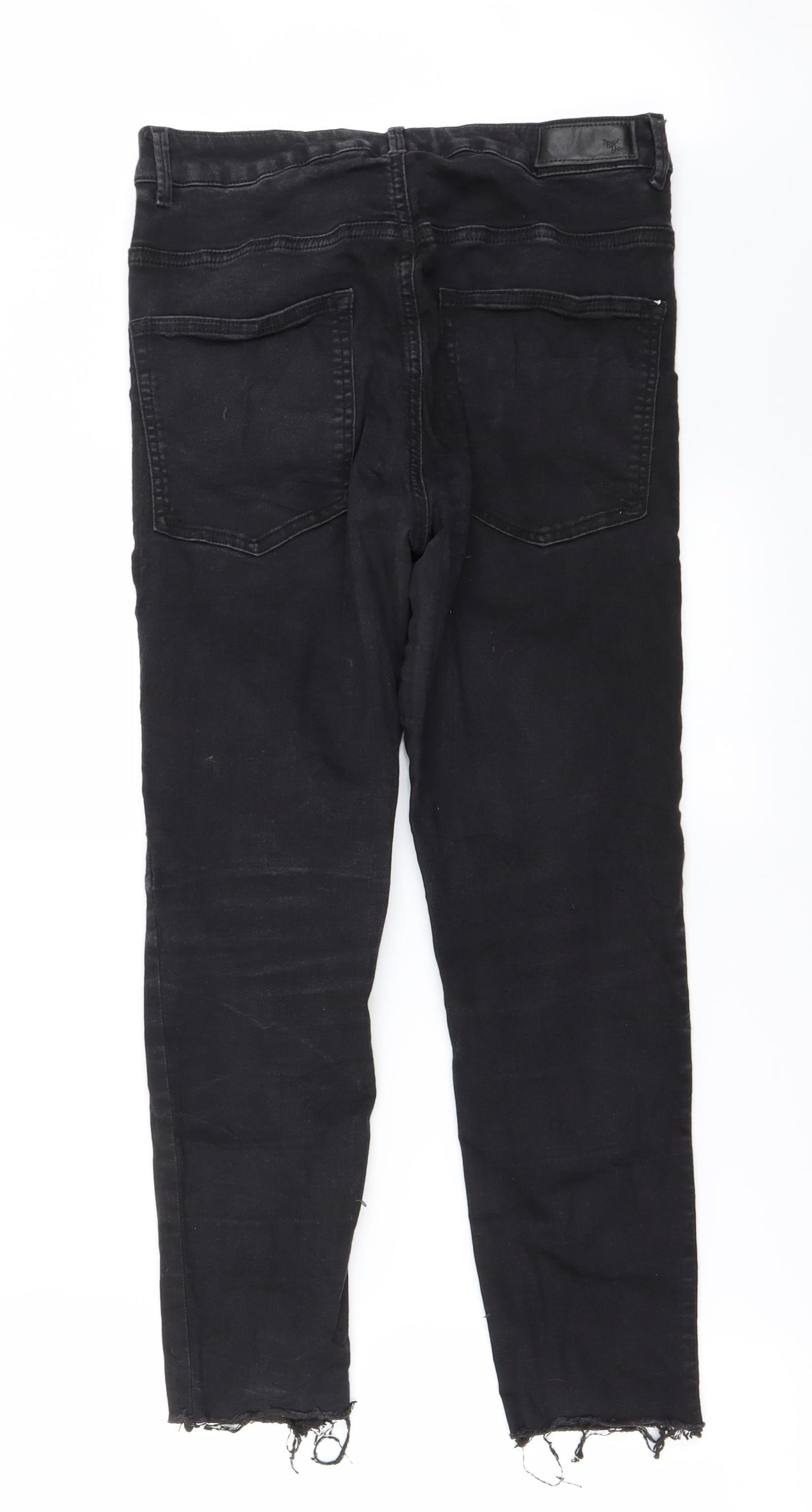 Womens UK Size 28 in Preworn Regular Fit Straight Black Jeans