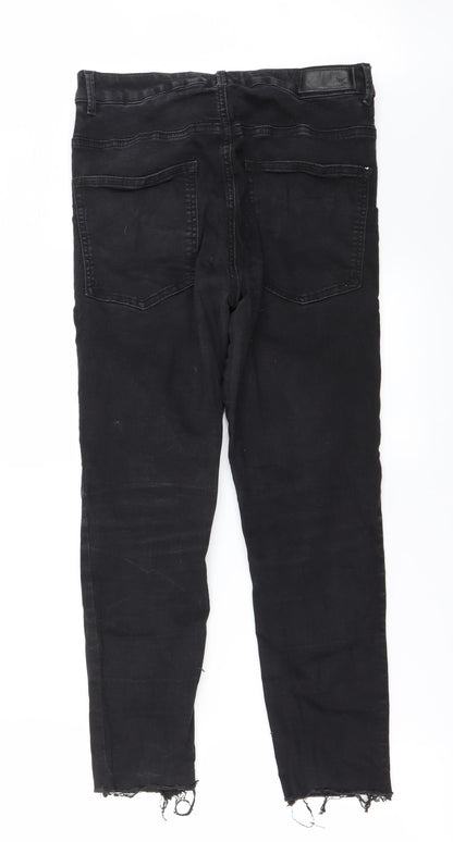 Womens UK Size 28 in Preworn Regular Fit Straight Black Jeans