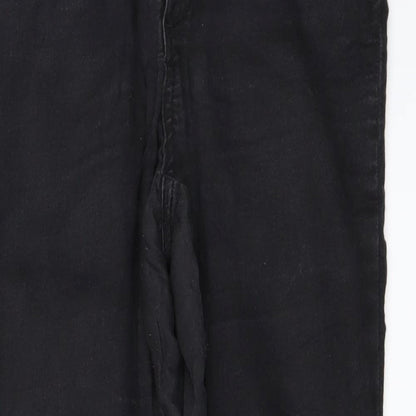 Womens UK Size 28 in Preworn Regular Fit Straight Black Jeans