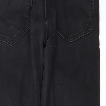 Womens UK Size 28 in Preworn Regular Fit Straight Black Jeans