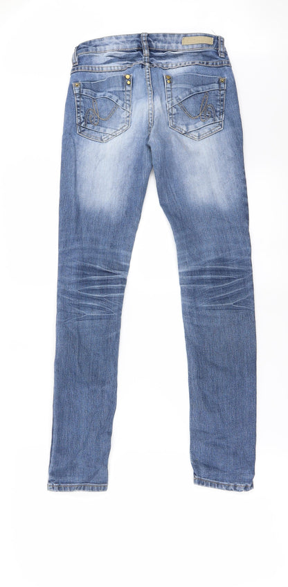 Womens UK Size 23 in Preworn Regular Fit Skinny Blue Jeans
