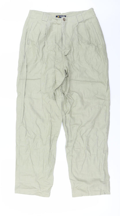 Womens UK Size 12 Preworn Regular Fit  Green Trousers