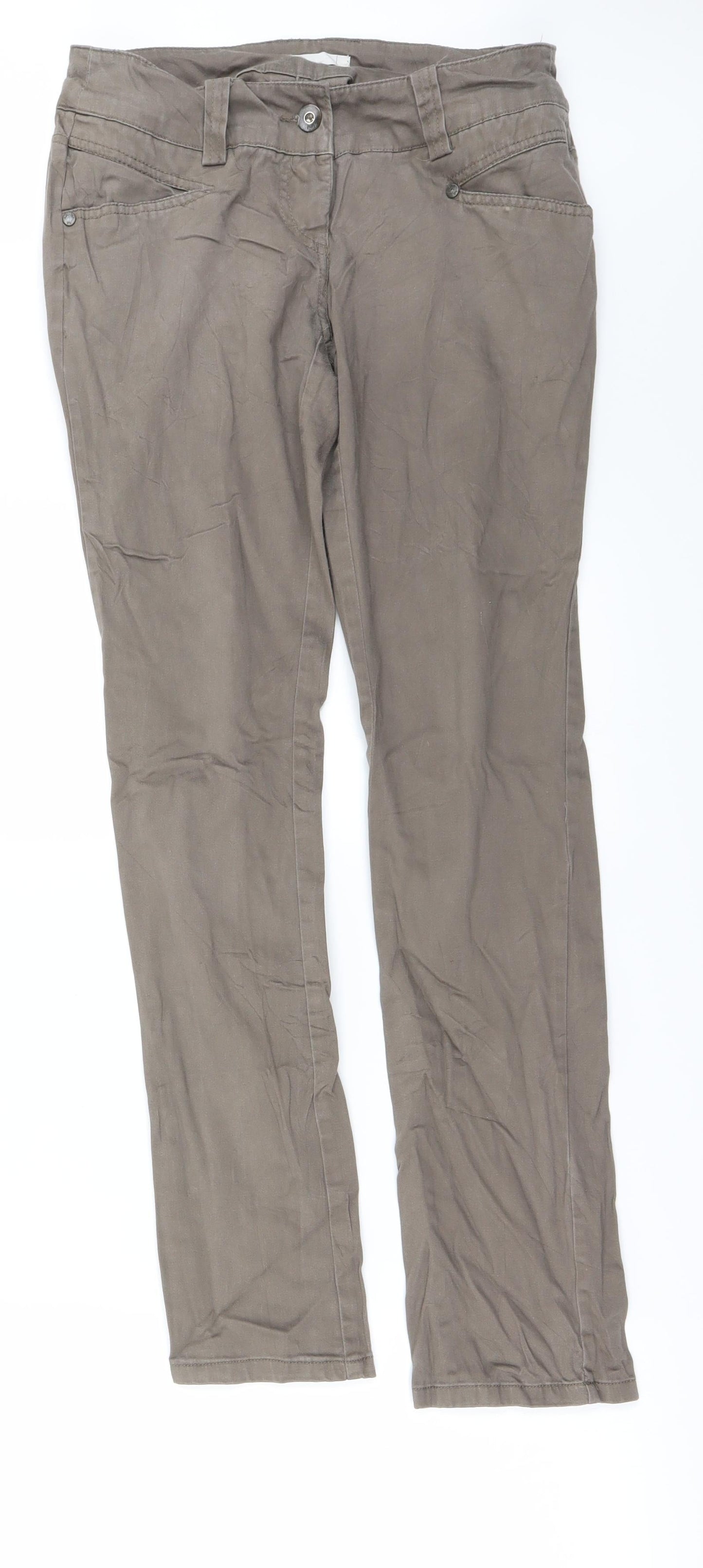 Womens UK Size 8 VERO MODA Regular Fit  Beige Trousers