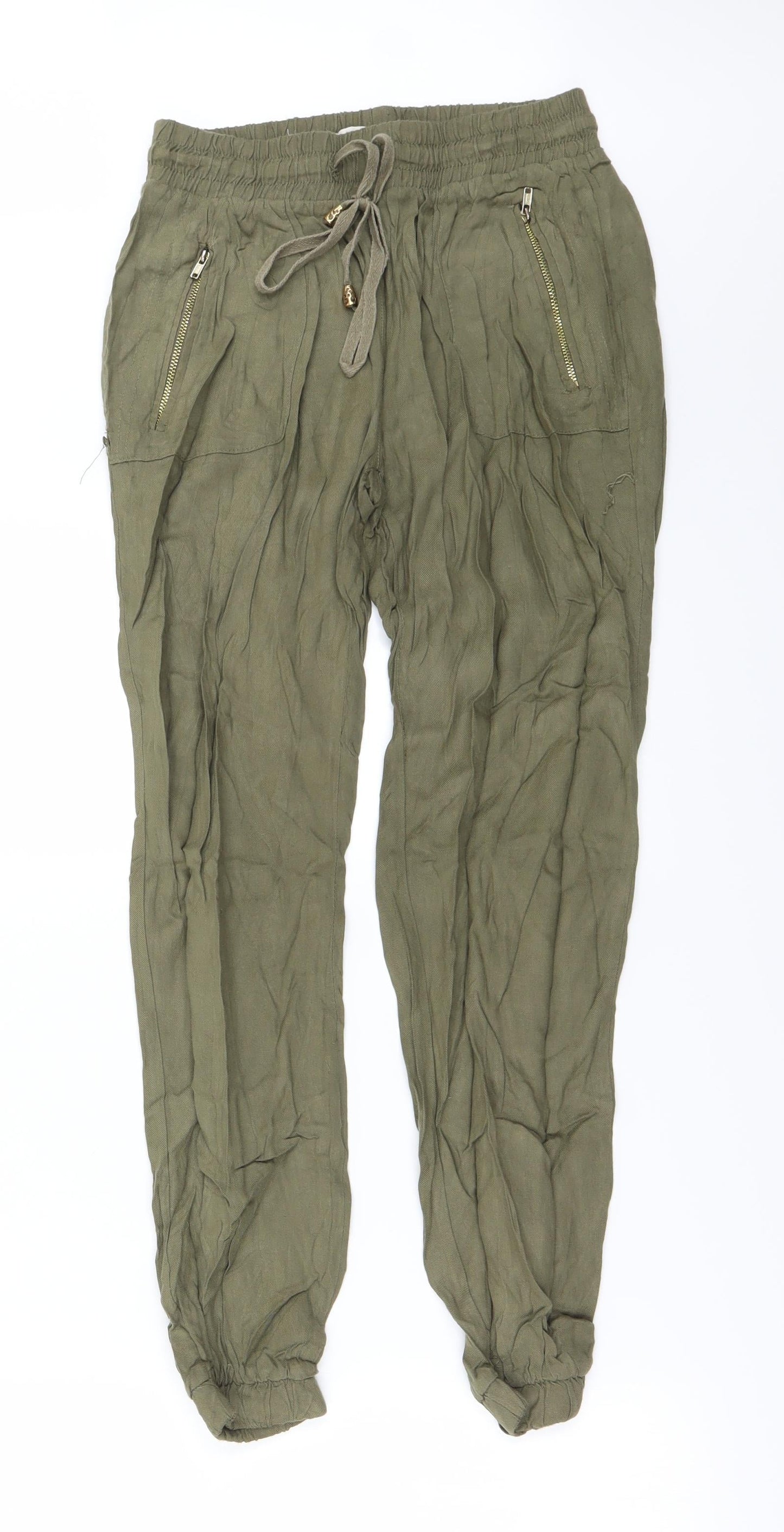 Womens UK Size 24 in Preworn Regular Fit  Green Trousers