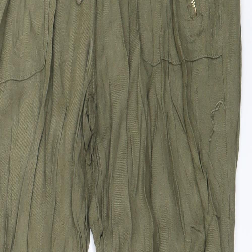 Womens UK Size 24 in Preworn Regular Fit  Green Trousers