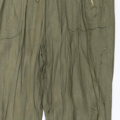 Womens UK Size 24 in Preworn Regular Fit  Green Trousers