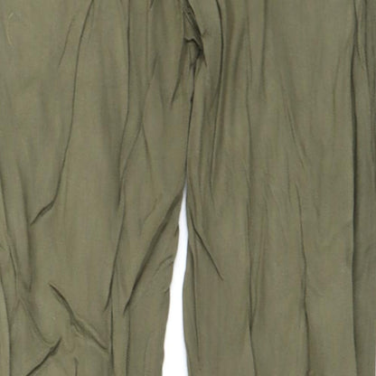 Womens UK Size 24 in Preworn Regular Fit  Green Trousers