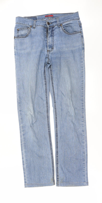 Mens UK Size 28 in Preworn Regular Fit Straight Blue Jeans