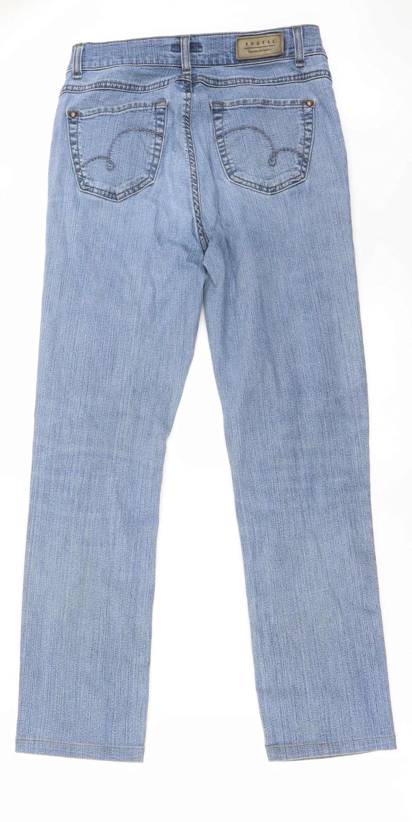 Mens UK Size 28 in Preworn Regular Fit Straight Blue Jeans