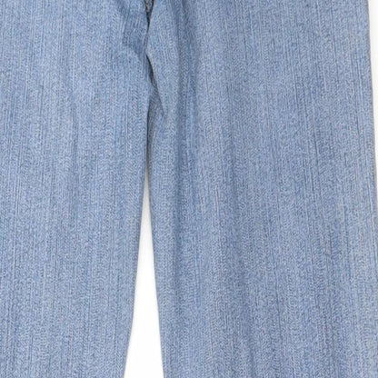 Mens UK Size 28 in Preworn Regular Fit Straight Blue Jeans