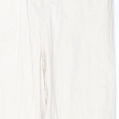 Womens UK Size 18 Preworn Regular Fit Straight Beige Jeans