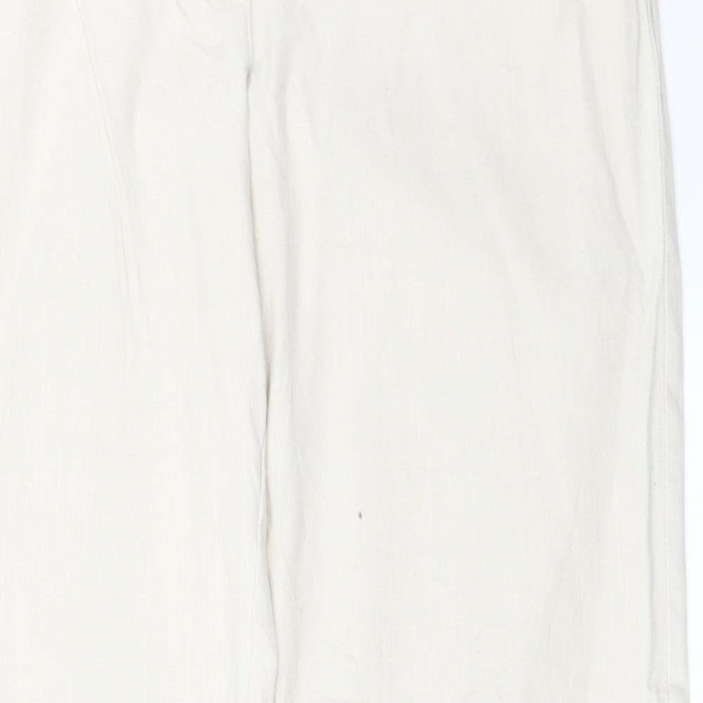 Womens UK Size 30 in Preworn Regular Fit Straight Ivory Jeans