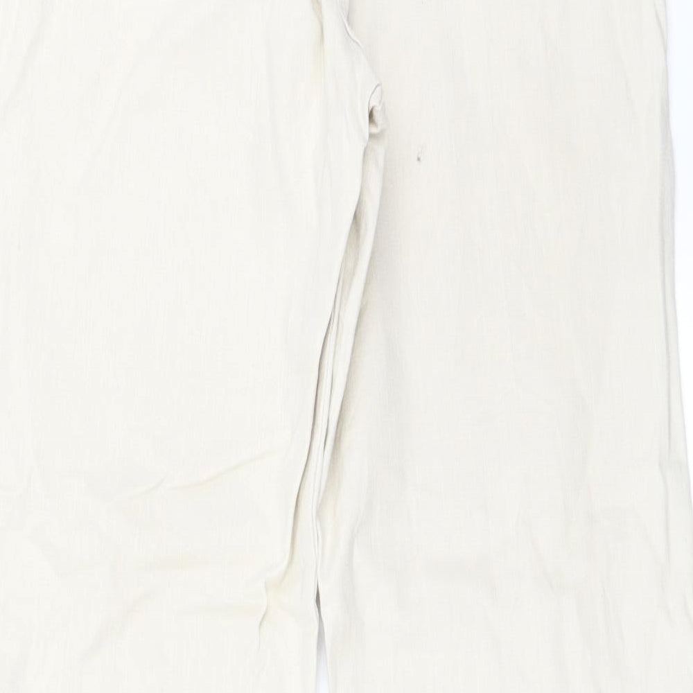 Womens UK Size 30 in Preworn Regular Fit Straight Ivory Jeans