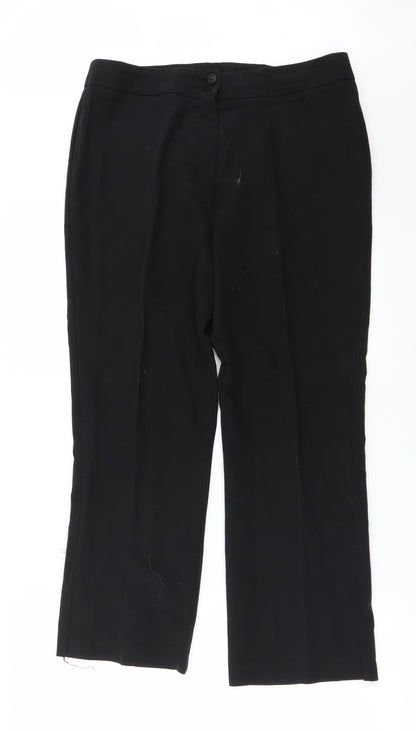 Womens UK Size 14 CMD Regular Fit  Black Trousers