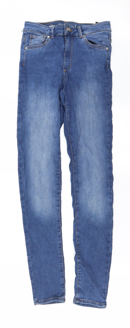 Womens UK Size 23 in Preworn Regular Fit Straight Blue Jeans