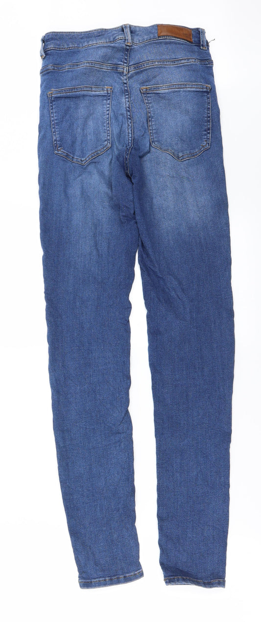 Womens UK Size 23 in Preworn Regular Fit Straight Blue Jeans